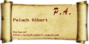 Pelach Albert névjegykártya